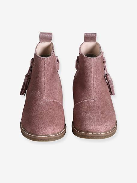 Leather Boots for Girls, Designed for Autonomy camel+rose 