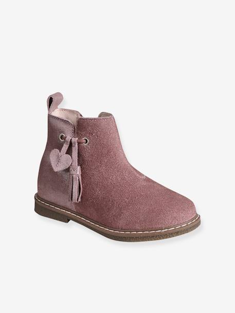 Leather Boots for Girls, Designed for Autonomy camel+rose 