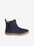 Leather Boots for Girls camel+navy blue 