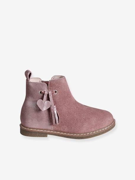 Leather Boots for Girls, Designed for Autonomy camel+rose 