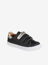 Shoes-Girls Footwear-Hook-and-Loop Trainers in Leather for Girls