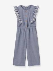 Girls-Ruffled, Embroidered Jumpsuit for Girls by CYRILLUS