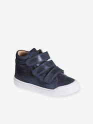 Shoes-Girls Footwear-Trainers-Hook-and-Loop Leather Trainers for Girls, Designed for Autonomy