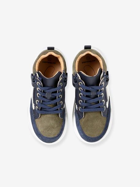 Trainers with Laces & Zips for Boys navy blue 