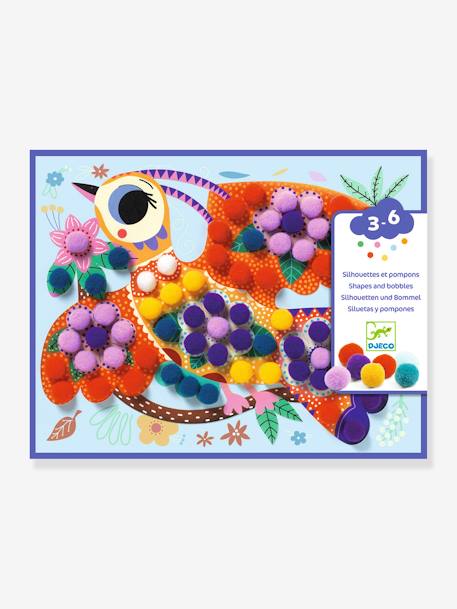 Box with Collages, Silhouettes & Pompoms - DJECO multicoloured 