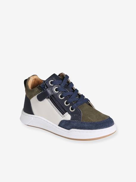 Trainers with Laces & Zips for Boys navy blue 