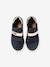 Hook-and-Loop Trainers in Leather for Girls brown+navy blue 