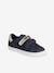 Hook-and-Loop Trainers in Leather for Girls brown+navy blue 