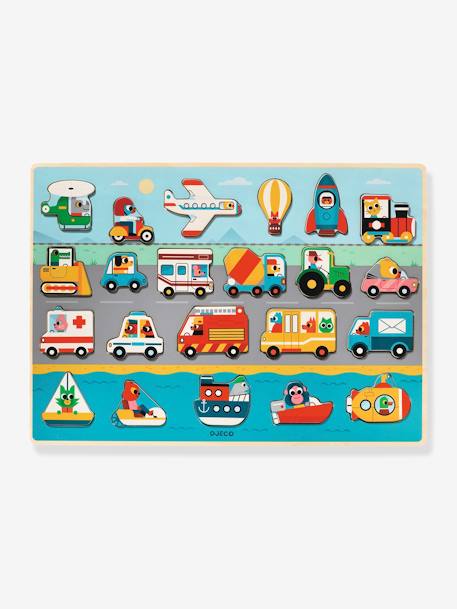 Vroom Puzzle in Wood - DJECO multicoloured 