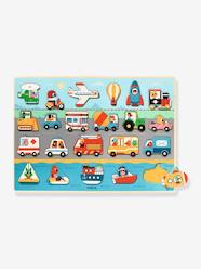Toys-Educational Games-Puzzles-Vroom Puzzle in Wood - DJECO
