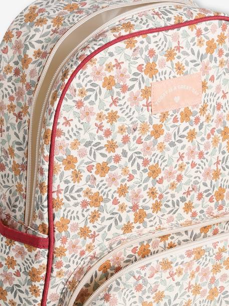 Flowers Backpack for Girls ecru 