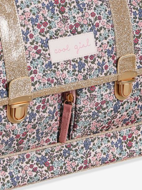 Sweet Flowers Satchel + Pencil Case for Girls rosy 