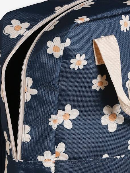 Daisies Backpack for Girls navy blue 