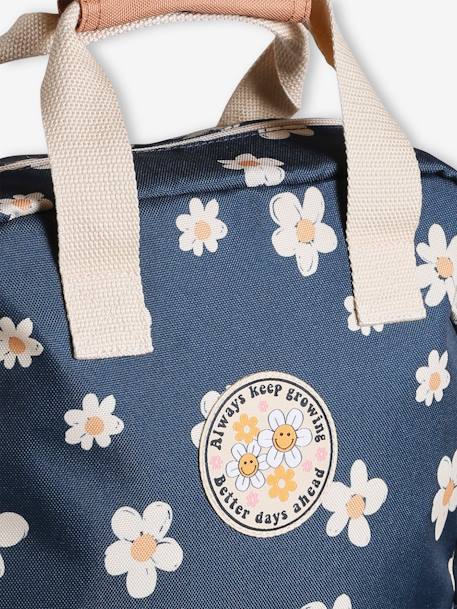 Daisies Backpack for Girls navy blue 