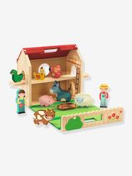 Toys-Playsets-Animal & Heroes Figures-Softi Farm, Wooden Farm - DJECO