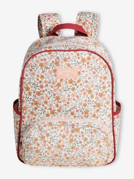 Flowers Backpack for Girls ecru 