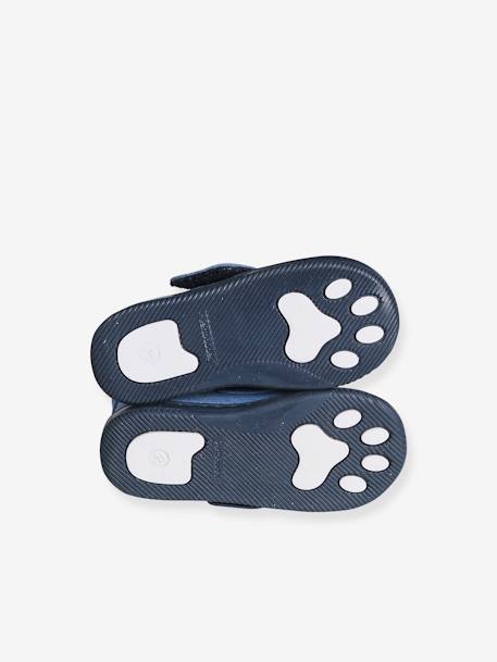 Denim Indoor Shoes with Hook-and-Loop Strap, for Babies denim blue+printed blue 