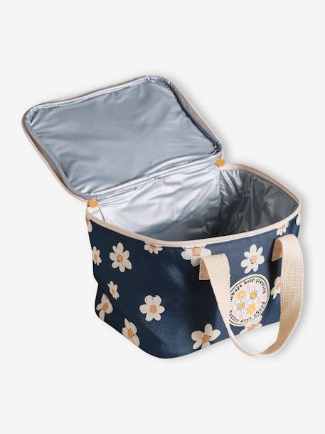 Daisies Lunch Bag for Girls navy blue 