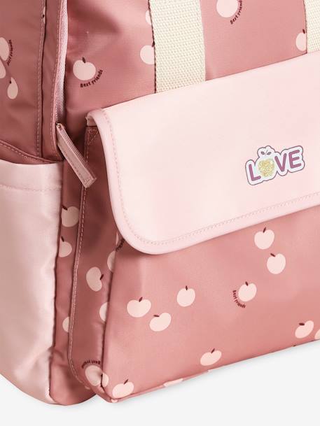 Apple Love Backpack for Girls dusky pink 