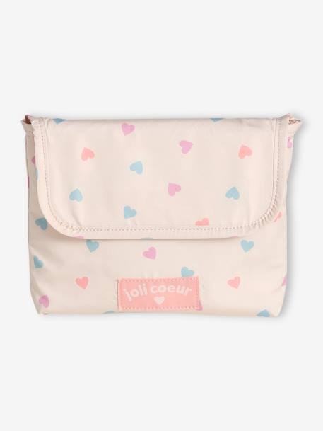 Lunch Bag with 'Joli Coeur' for Girls ecru 