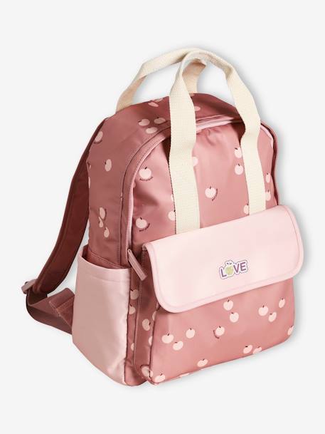 Apple Love Backpack for Girls dusky pink 