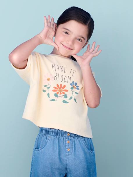 T-Shirt in Terry Fabric for Girls vanilla 