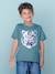 Basics T-Shirt with Reversible Sequins for Boys aqua green+white 