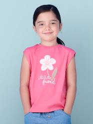 Girls-Tops-Sleeveless Top with Bird, for Girls