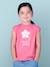 Sleeveless Top with Bird, for Girls ecru+sweet pink 