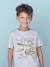 Basics T-Shirt with Animal Motifs for Boys marl grey+slate blue 