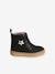 Leather Zip-Up Boots black 