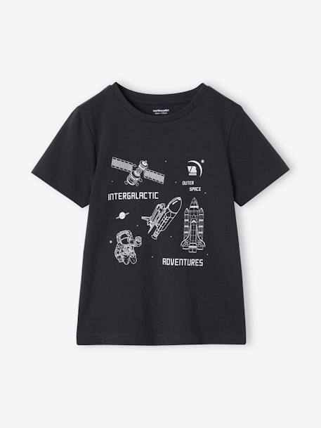 Basics T-Shirt with Print for Boys anthracite+aqua green 