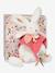 Happy 25 cm Soft Toy - DOUDOU ET COMPAGNIE beige+blue+dusky pink 