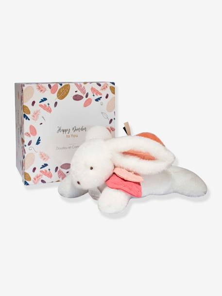 Happy Soft Toy, 25 cm - DOUDOU ET COMPAGNIE beige+dusky pink 
