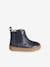 Leather Zip-Up Boots for Babies navy blue 