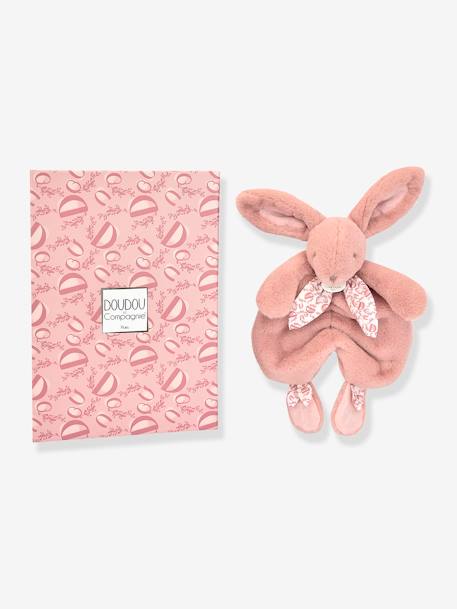 Bunny Soft Toy - DOUDOU ET COMPAGNIE rose+sage green+sandy beige 