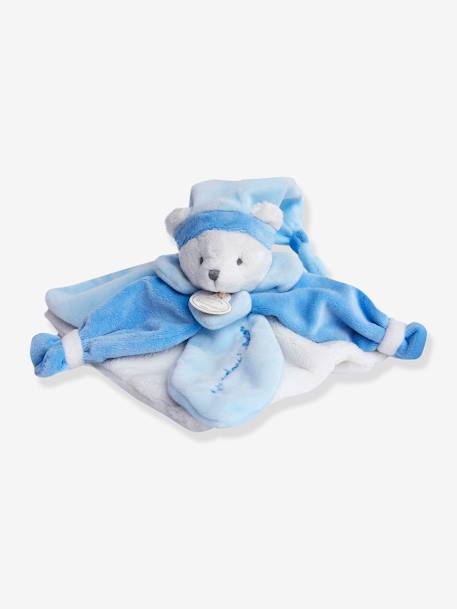 Collector 24 cm Bear Cuddle Cloth - DOUDOU ET COMPAGNIE blue+taupe 