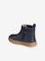 Leather Zip-Up Boots for Babies navy blue 