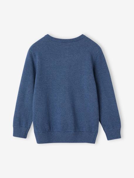 Top with Grandad-Style Neckline, for Boys marl blue+marl green 