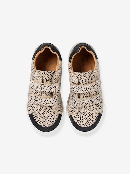 Leopard Print Trainers for Girls printed beige 