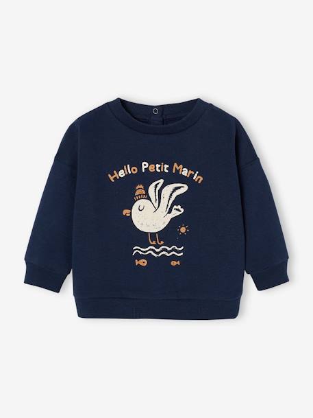 Basics Sweatshirt with Animal Motif for Babies navy blue+ochre 