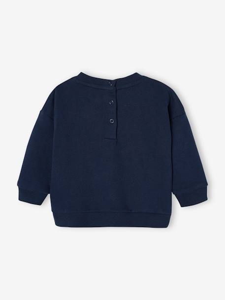 Basics Sweatshirt with Animal Motif for Babies navy blue+ochre 