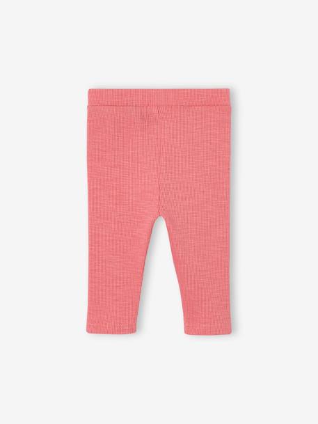 Basics Leggings in Rib Knit for Babies dusky pink+green+marl beige+rose 