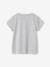 Sports T-Shirt with Iridescent Stripes for Girls marl grey+rosy+WHITE LIGHT SOLID WITH DESIGN 