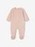 Pack of 3 Sleepsuits in Velour for Babies, BASICS camel+cappuccino+rosy 