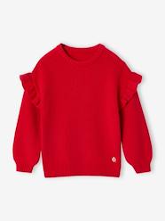 Girls-Jumper with Ruffled Sleeves for Girls