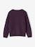 Rib Knit Jumper with Iridescent Patch, for Girls ecru+rosy+violet 