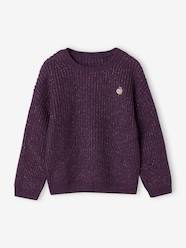 Girls-Cardigans, Jumpers & Sweatshirts-Jumpers-Rib Knit Jumper with Iridescent Patch, for Girls