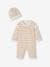 Striped Knitted Jumpsuit & Beanie Set for Babies hazel 