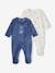 Pack of 2 'Fox' Sleepsuits in Velour for Babies blue 